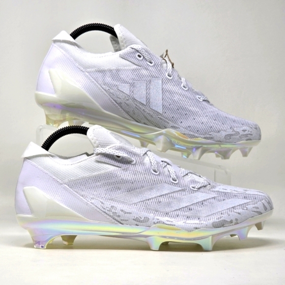 Adidas Adizero Electric American Football Cleats White Mens Size 9.5 IE4413 New - Picture 2 of 13
